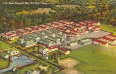Aerial view of MacDill Field Hospital, Tampa, Florida